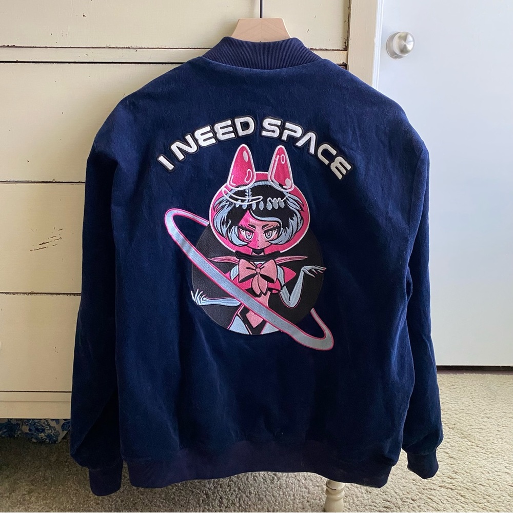 Apari | Corduroy Bomber - I Need Space Embroidered Jacket